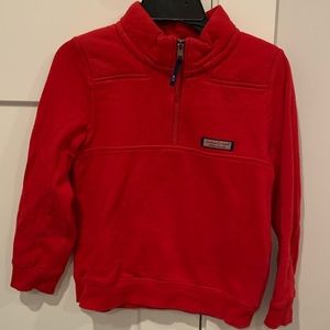 Red vineyard vines half zip sweatshirt size 6